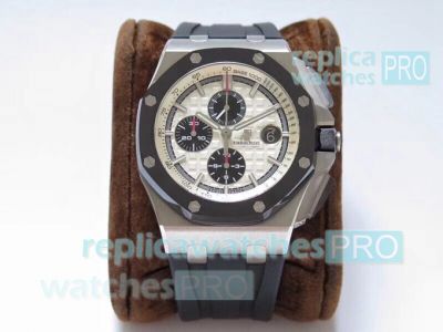 JF Factory AP Royal Oak Offshore 26400 CAL.3126 White Chronograph Watch 44mm